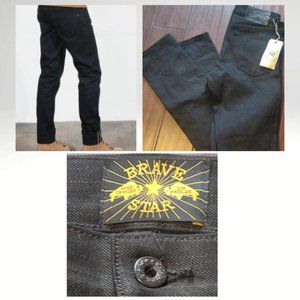Brave Star The Slim Taper 2.0 15oz Double Black Selvage Jeans Mens 31 x 36